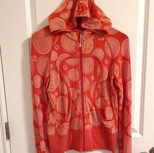 Lululemon orange zip up hoodie